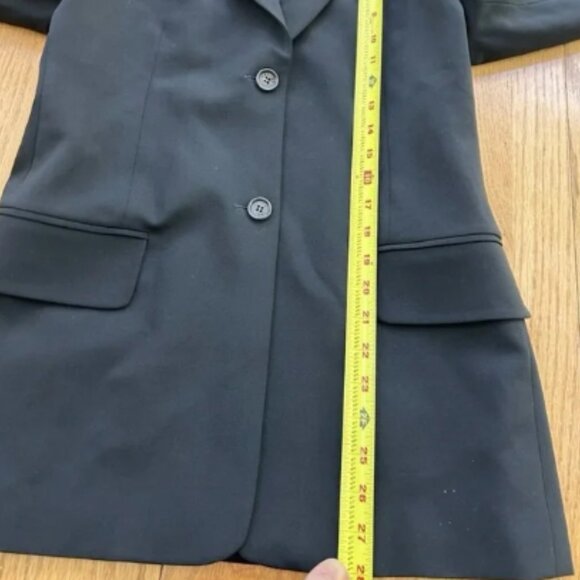 CELINE Paris Womens Blazer Jacket Size 42 Black Wool 2 Button France - Picture 4 of 10